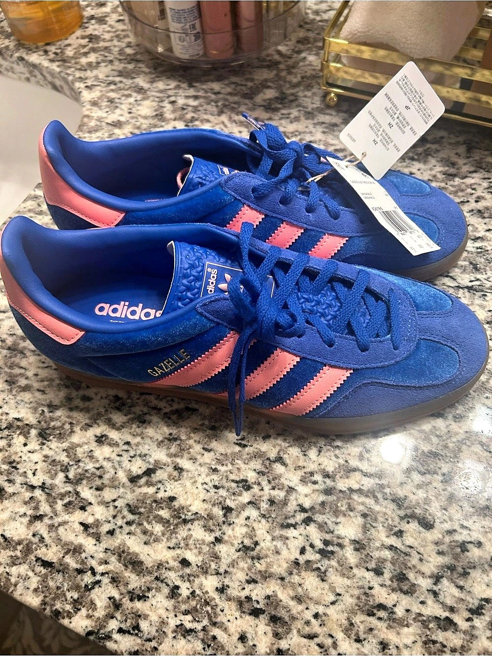 adidas Gazelle Sneakers Blue & Pink US 8.5 NWT